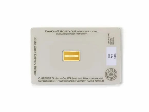 C. Hafner 0,5 Gramm Goldbarren