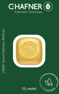 C. Hafner 1 Unze Goldbarren CO2 neutral im Blister