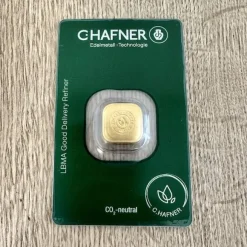 C. Hafner 1 Unze Goldbarren CO2 neutral im Blister