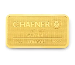 C. Hafner 1/4 Unze Goldbarren geprägt