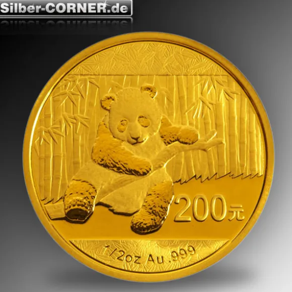 China Panda Gold 1/2 Oz 2014