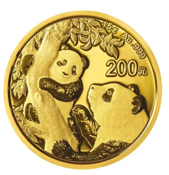 China Panda 15 Gramm Gold 2021