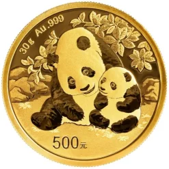 China Panda 30 Gramm Gold 2024