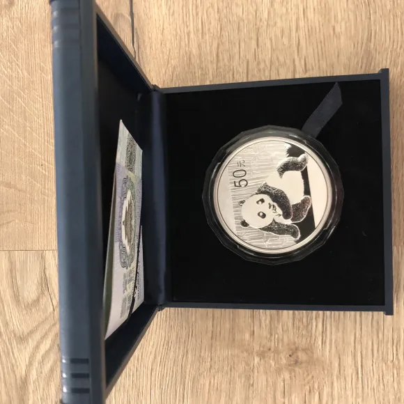 China Panda 5 Oz Silber Proof 2015+ Box + CoA*