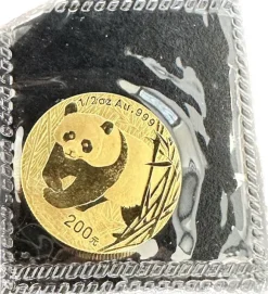 China Panda 1/2 Unze Gold 2001