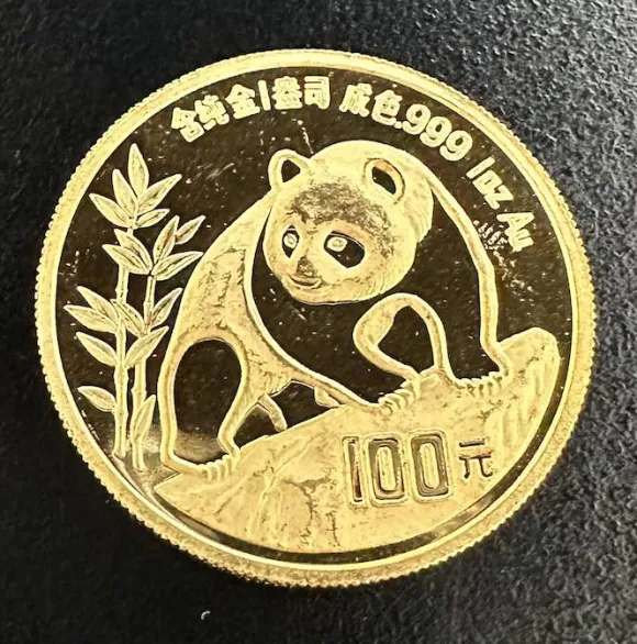 China Panda 1 Unze Gold 1990