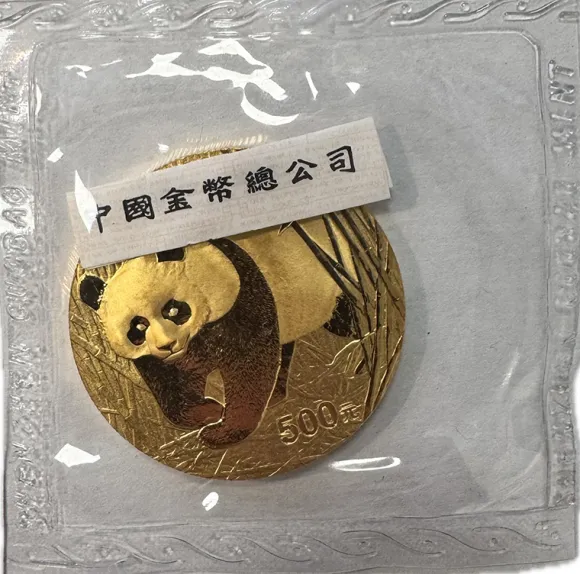 China Panda 1 Unze Gold 2002