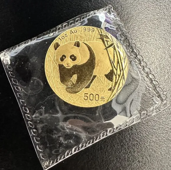 China Panda 1 Unze Gold 2001