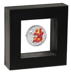 Chinese New Year 1 Oz Silber farbig 2020 + Box + Zertifikat *
