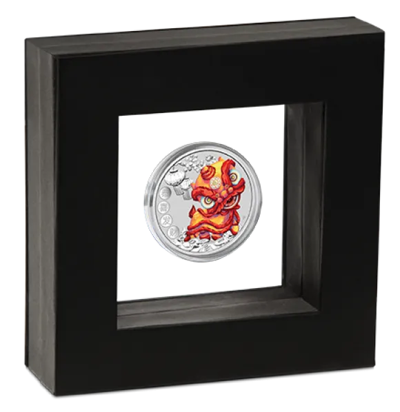 Chinese New Year 1 Oz Silber farbig 2020 + Box + Zertifikat *