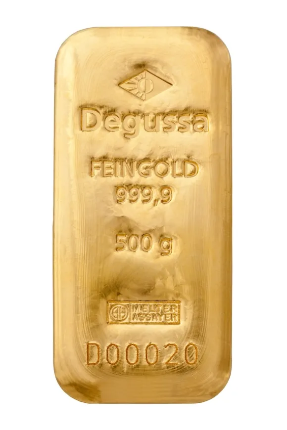 Degussa 500 Gramm Goldbarren