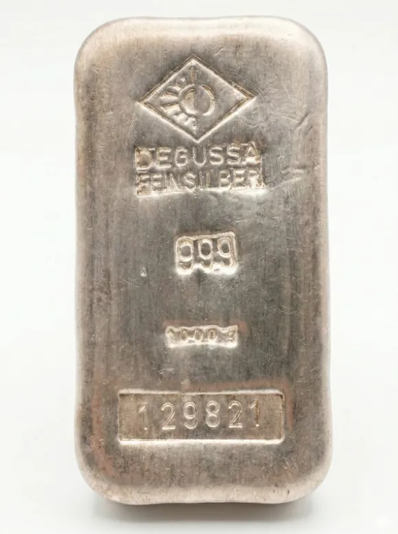 Degussa 1 KG Silberbarren - alte Version