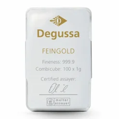 Degussa 100 x 1 Gramm Gold Combicube