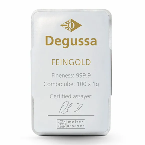 Degussa 100 x 1 Gramm Gold Combicube