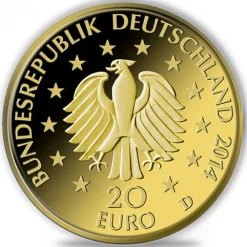Deutscher Wald - Kastanie - 1/8 Unze Gold 2014 + Zertifikat
