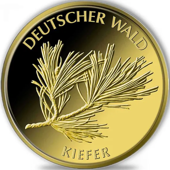 Deutscher Wald - Kiefer - 1/8 Unze Gold 2013 + Zertifikat