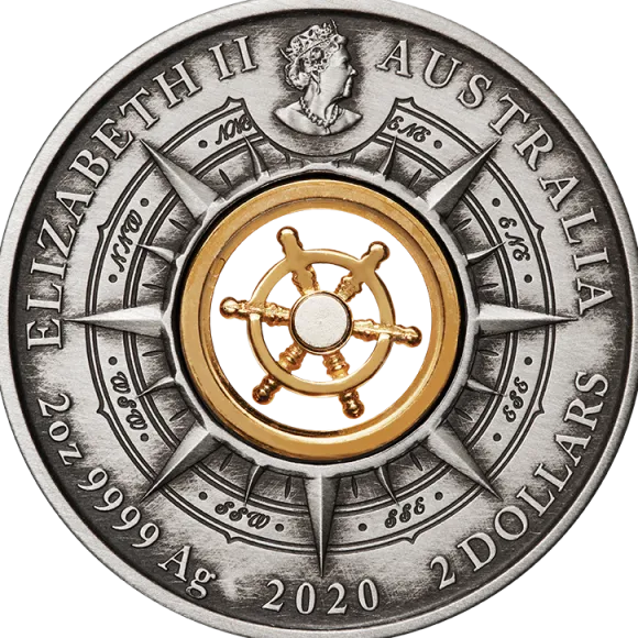 Discovery Endevaour 1770-2020 2 Unzen Silber Antik + Box +COA *
