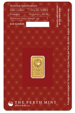 Diwali 1 Gramm Goldbarren Perth Mint