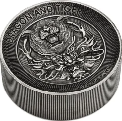 Drache & Tiger High Relief 2 KG Silber 2022 + Box +Zertifikat*