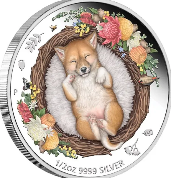 Dreaming Down Under - Dingo - 1/2 Oz Silber Proof + Box + COA*
