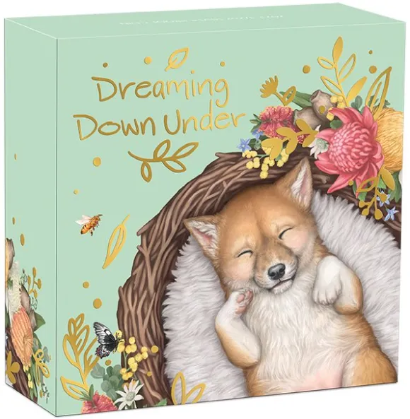 Dreaming Down Under - Dingo - 1/2 Oz Silber Proof + Box + COA*