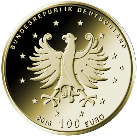 100 Euro - Brühl - Goldmünze 2018 +Box+Zertifikat