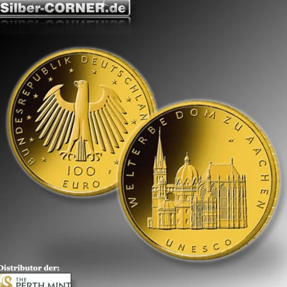 100 Euro - Dom zu Aachen - Goldmünze 2012 +Box +COA