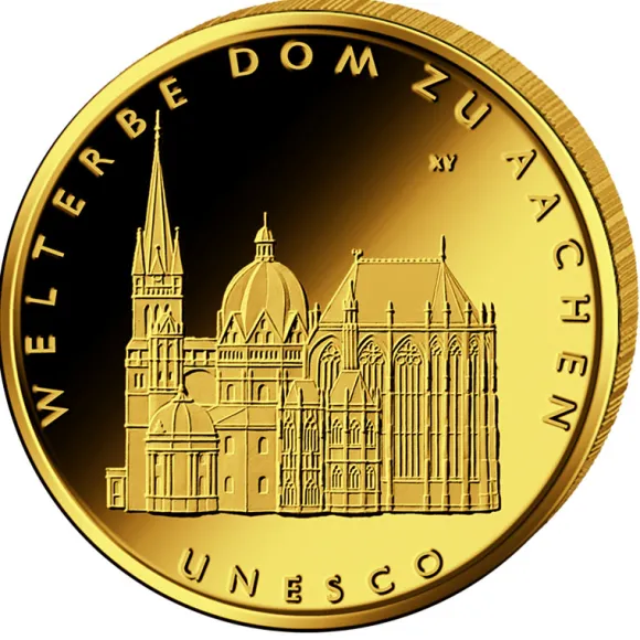 100 Euro - Dom zu Aachen - Goldmünze 2012 +Box +COA