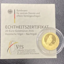 20 Euro - Heimische Vögel - Nachtigall 2016 +COA