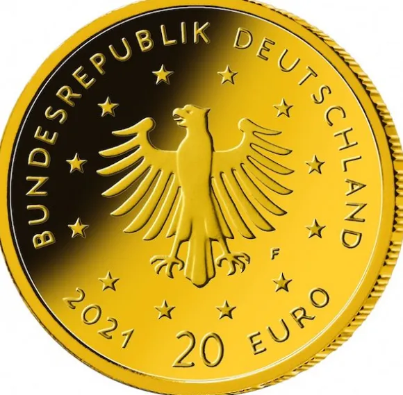 20 Euro - Heimische Vögel - Schwarzspecht - 1/8 Unze Gold 2021