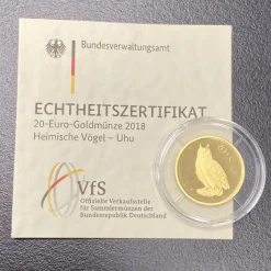 20 Euro - Heimische Vögel - Uhu Gold 2018