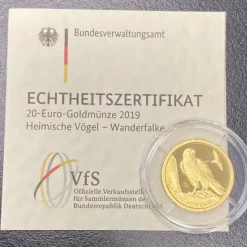 20 Euro - Heimische Vögel - Wanderfalke - Gold 2019