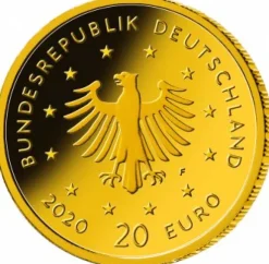 20 Euro - Heimische Vögel - Weisstorch - Gold 2020 +COA
