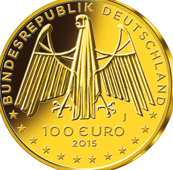 100 Euro - Oberes Mittelrheintal - Goldmünze 2015 +Box +COA