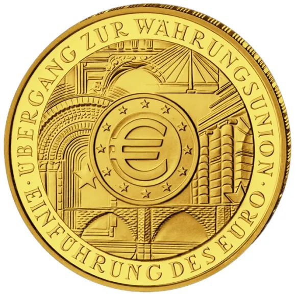 100 Euro - Währungsunion - Goldmünze 2002 +Box +COA