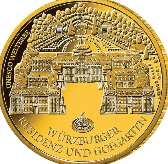 100 Euro - Würzburg - Goldmünze 2010 +Box +COA