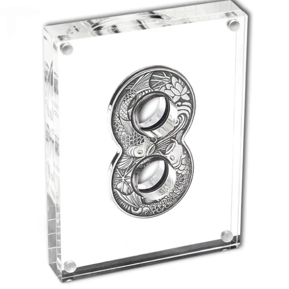 Figure Eight - Koi Fish - 2 Unzen Silber Antik Finish 2019*