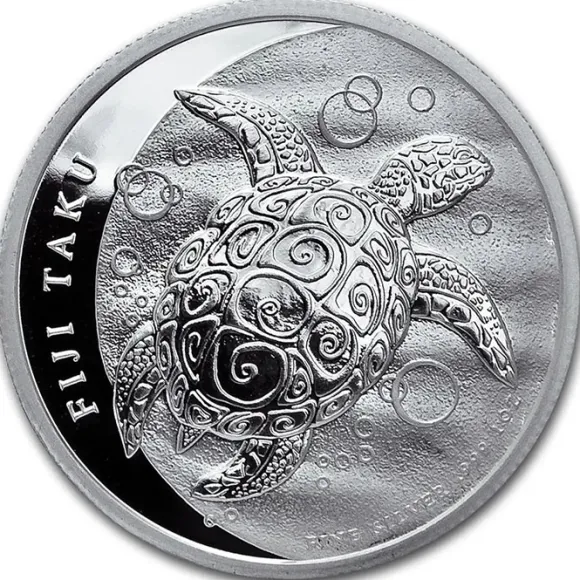 Fiji Taku Schildkröte 1 Oz Silber 2013*