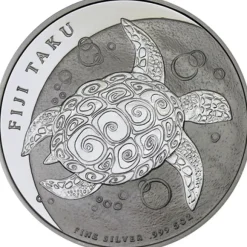 Fiji Taku Schildkröte 5 Oz Silber 2012*
