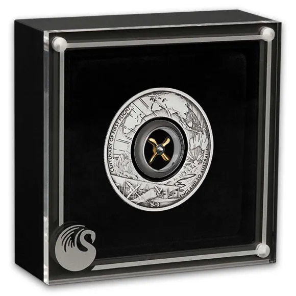 First Flight Eng to Aus 2 oz Antik Silber 2019*