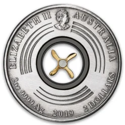 First Flight Eng to Aus 2 oz Antik Silber 2019*