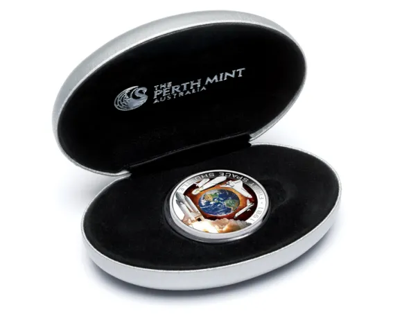 First Space Shuttle 1 Unze Silber Proof 2010 +Box +COA*