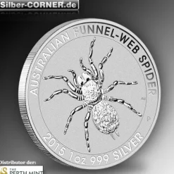 Funnel Web Spider 1 Oz Silber 2015 *