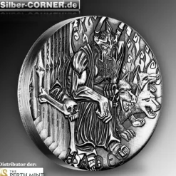 Gods of Olympus Hades 2 Oz Silber High Relief 2014 + Box + COA*