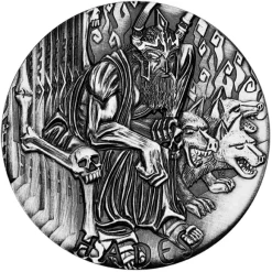 Gods of Olympus Hades 2 Oz Silber High Relief 2014 + Box + COA*