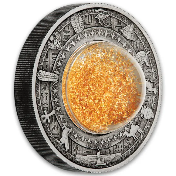 Golden Treasures of Ancient Egypt 2 Oz Antik Silber *
