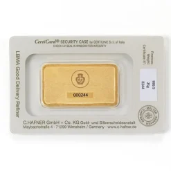25 Gramm Goldbarren C. Hafner