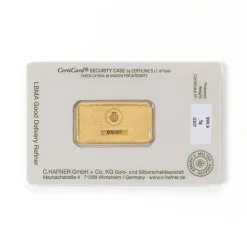 5 Gramm Goldbarren C. Hafner geprägt