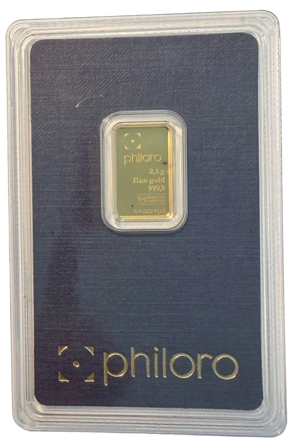 2.5 Gramm Goldbarren vershiedene Hertsteller (LBMA)