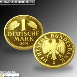12 Gramm Gold Deutsche Mark 1 DM 2001 B-Ware mit Fleck